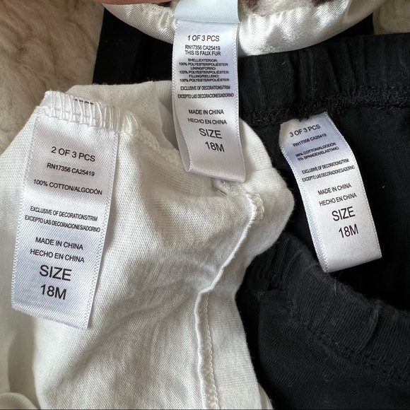 Little Me Faux Fur Leopard Vest 3-pc Outfit | 18 mo | Baby Girls - Picture 12 of 13